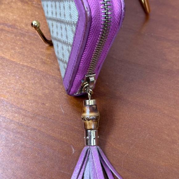 Gucci Diamante Bamboo Zippy Wallet - Picture 7 of 12